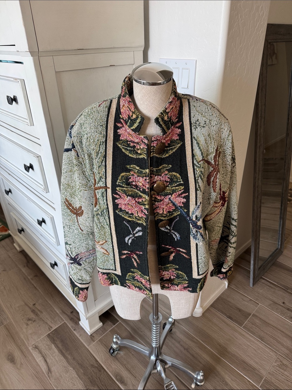 Vintage Painted Pony M dragonfly print jacket